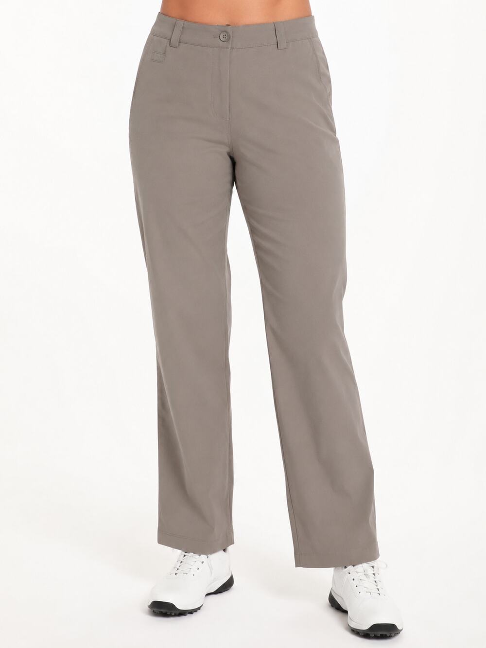 S204 Nike Golf Tour Performance Dri Fit Womens Size 2 Gray Straight Leg Pants
